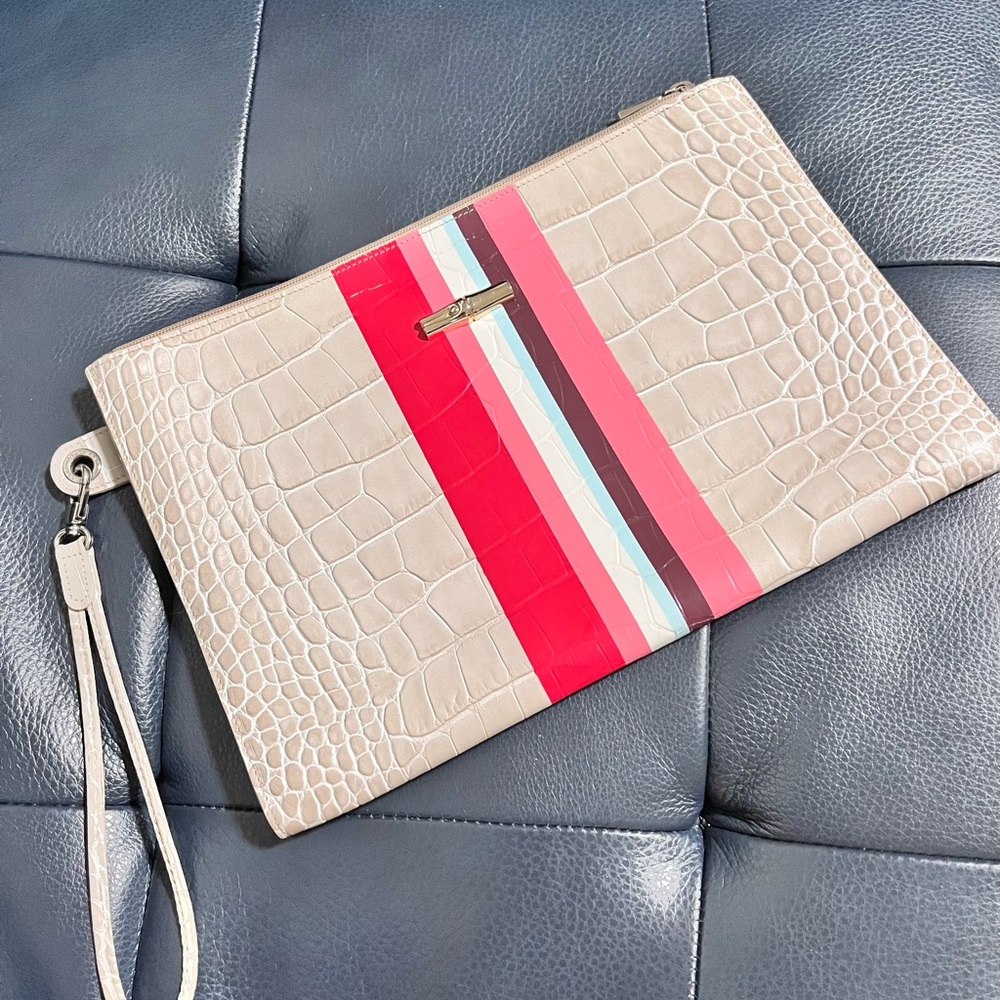 Longchamp clutch bag_leather